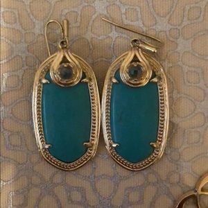 Teal porter Kendra Scott earrings